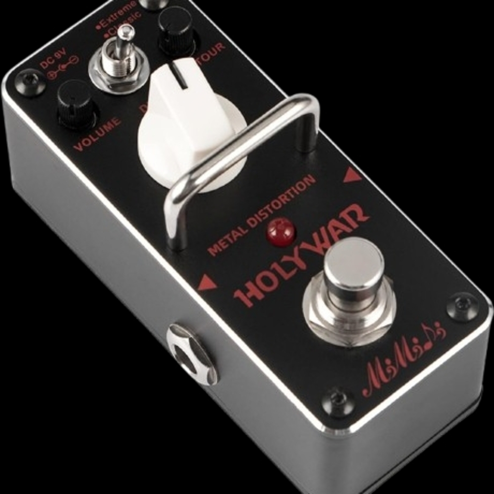 Holy War Distortion Pedal with Black and Red Design